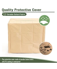 Streamdale Furniture 28" Propane Gas Fire Pit Table, 50000 Btu Square Steel Fire Pit