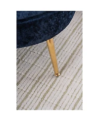 Streamdale Furniture Streamdale 58" Indoor Chenille Chair with Left Armrest & Lumbar Pillow, Footstool Included