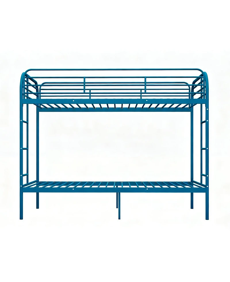 Streamdale Furniture Metal Twin Over Twin Bunk Bed with 2 Ladders