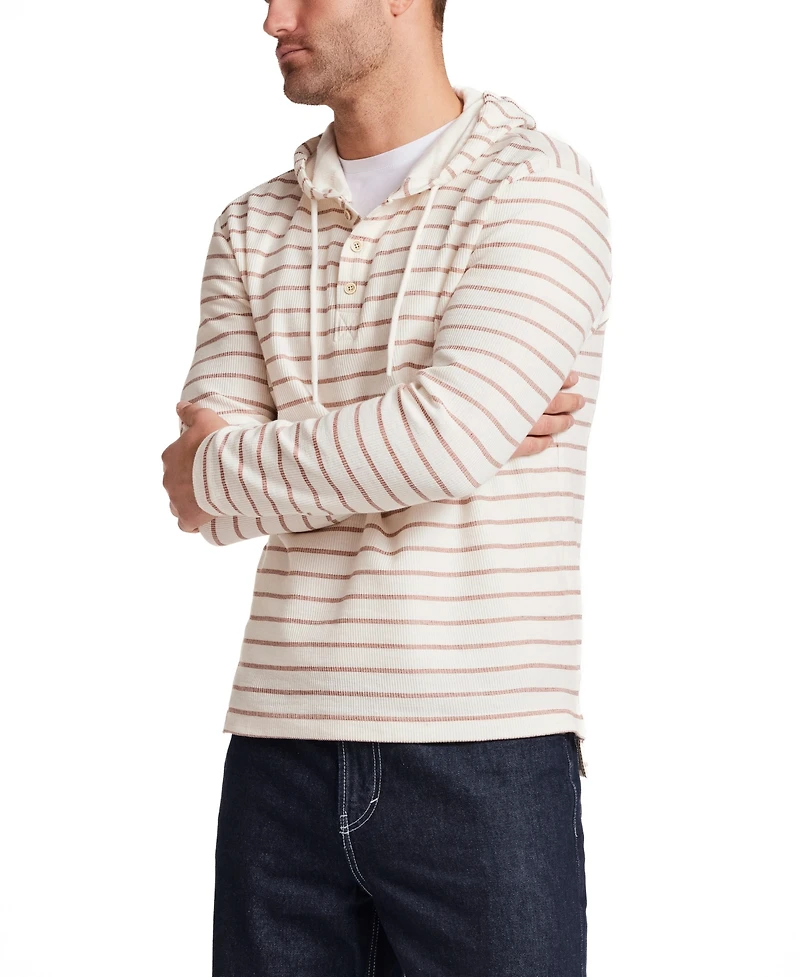 Weatherproof Vintage Men's Long-Sleeve Mixy Quarter Button Hoodie