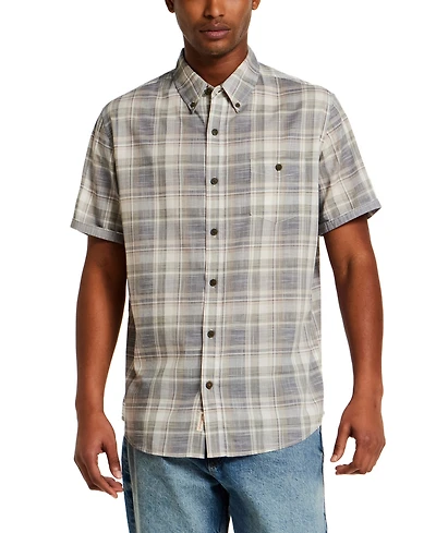 Weatherproof Vintage Men's Short Sleeve Plaid Shirt