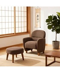 Streamdale Furniture Modern Lazy Chair with Footrest Ottoman