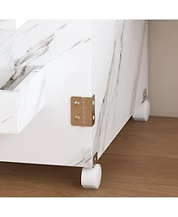 Streamdale Furniture Streamdale Foldable Sewing Machine Table with Storage