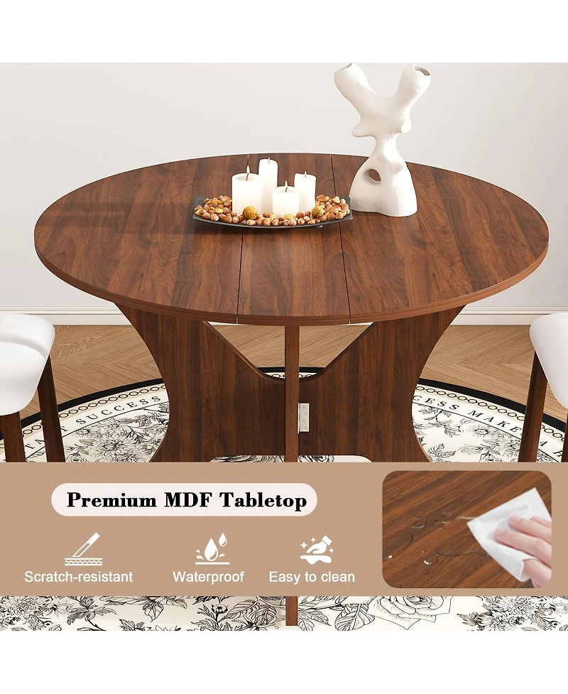 Streamdale Furniture 43" Folding Dining Table Set w/ 2 Chairs