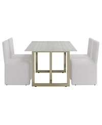 Furniture Emila 5-Pc. Dining Set (Rectangular Table & 4 Upholstered Chairs