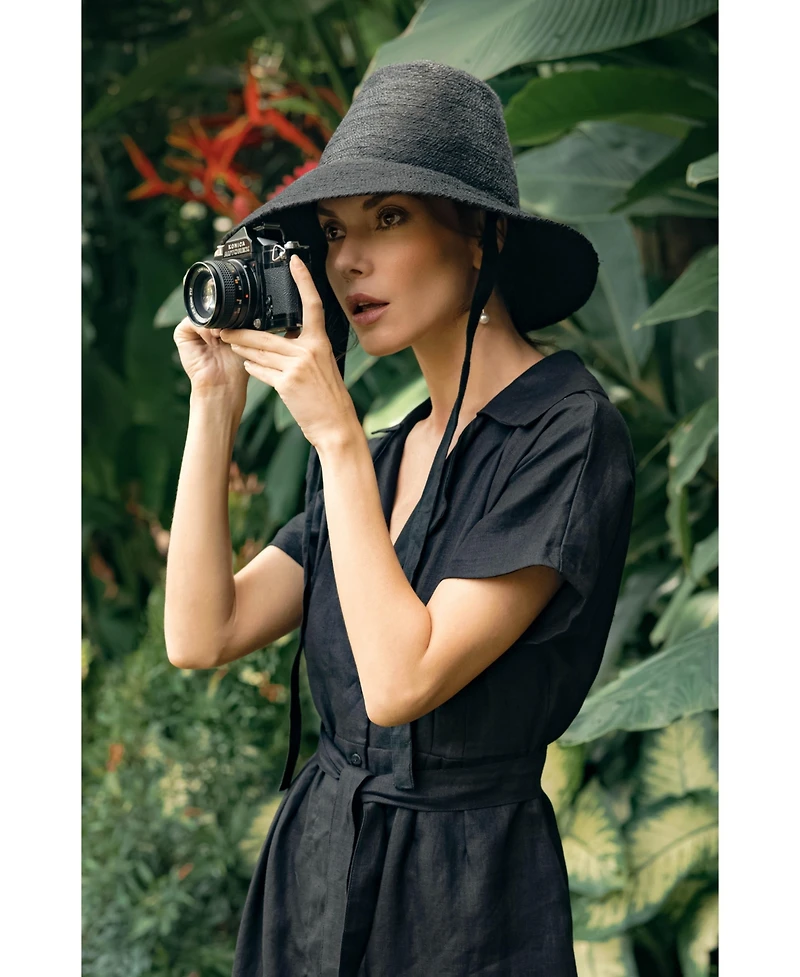 Brunna.co The Meg Jute Straw Hat In Black