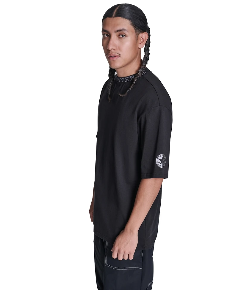 Converse Men's Short-Sleeve Mock Neck T-Shirt