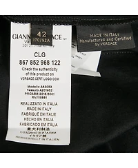 Pre-Owned Versace Women's Black Medusa Rhinestone Jersey T-Shirt