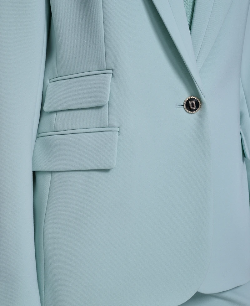 Karl Lagerfeld Paris Women's Notch Lapel Collar One-Button Jacket