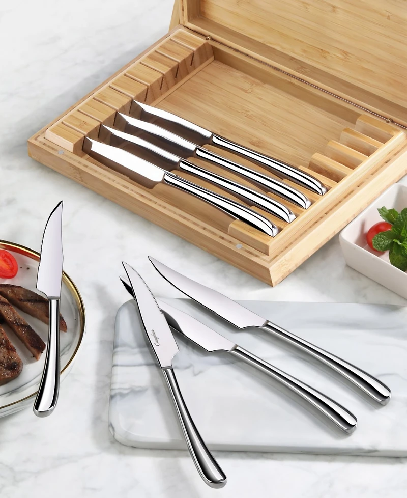 Cangshan Rain Ii Series Steel 8-Pc. Serrated Steak Knives Set