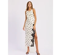 En Saison Women's Abigail Cowl Neck Maxi Slip Dress