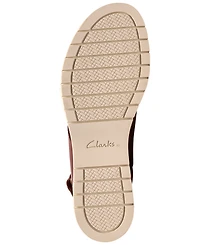 Clarks Women's Diaz Cross Round Toe Wedge Sandals
