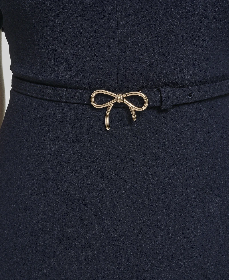 Eliza J Women's Scalloped Hem V-Neck Short Dress