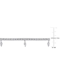 Macy's White Sapphire (11-1/2 ct. t.w.) Charm Necklace in Sterling Silver