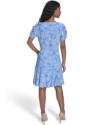 Tommy Hilfiger Women's Puff-Sleeve Shift Dress