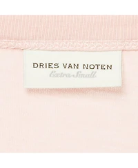 Pre-Owned Dries Van Noten Women's Pink Jersey Shirring Detail Top