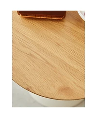 Streamdale Furniture Elegant Double Cone Coffee Table Set with Wood Veneer Tops