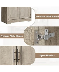 gaomon 70" Tall Kitchen Pantry Cabinet with Doors and Adjustable Shelves, Freestanding Storage Cabinet, Grey