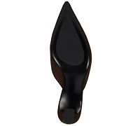 Jeffrey Campbell Unamused Block-Heel Pointed-Toe Mules