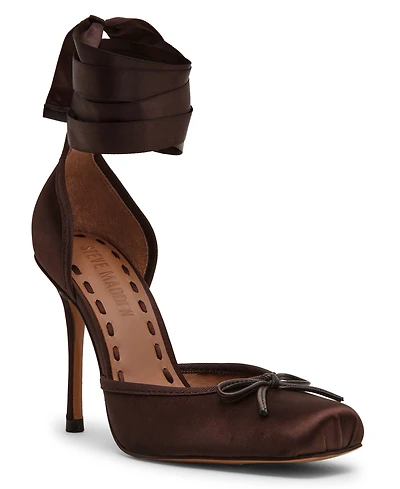 Steve Madden Women's Larina Lace-Up High-Heel Ballet Pumps