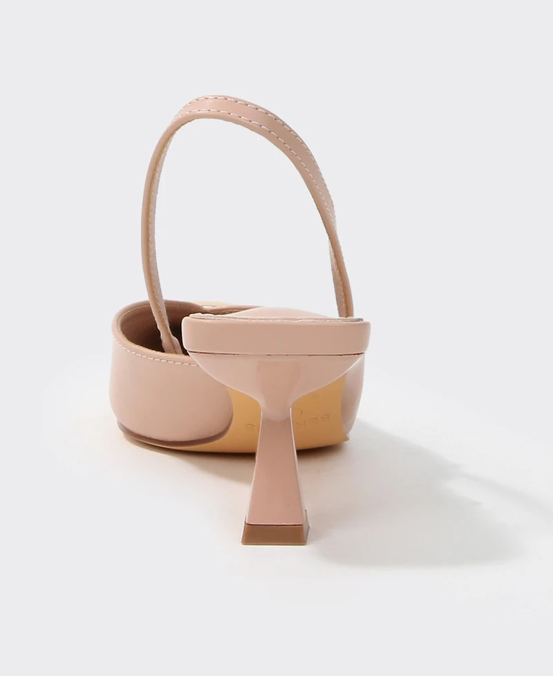Berness Cielo Slingback Pumps with Gold-ToneTrapezoid Accent