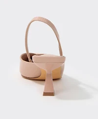 Berness Cielo Slingback Pumps with Gold-ToneTrapezoid Accent