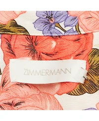Pre-Owned Zimmermann Women's Multicolor Floral Printed Linen Belted Jumpsuit