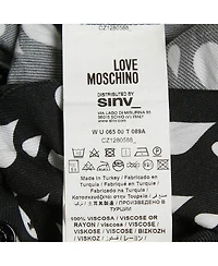 Pre-Owned Love Moschino Women's Black Drop Print Short Sleeved Playsuit