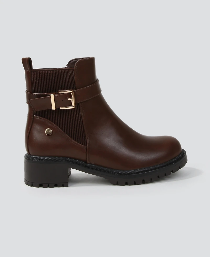 Berness Shane Chelsea Booties with Buckled Strap Detail