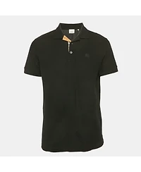 Pre-Owned Burberry Men's Black Pique Jersey Polo T-Shirt