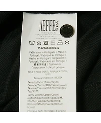 Pre-Owned Moschino Men's Couture Black Embroidered Cotton Polo T-Shirt