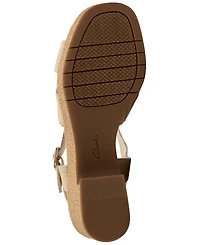 Clarks Women's Nerisa Twist Round Toe Wedge Sandals