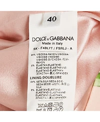 Pre-Owned Dolce & Gabbana Women's Pink Floral Print Crepe Flounced Skirt