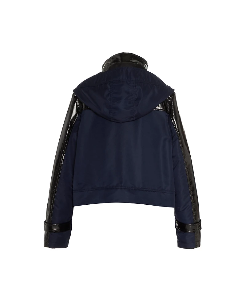 Caalo Women's Water-Resistant Cropped Raincoat