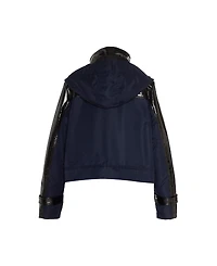 Caalo Women's Water-Resistant Cropped Raincoat