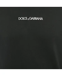 Pre-Owned Dolce & Gabbana Men's Black Logo Embroidered Cotton Sweatshirt