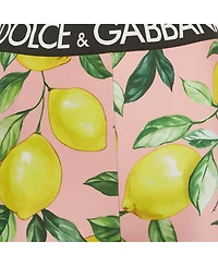 Pre-Owned Dolce & Gabbana Women's Exclusive Pink Lemon Print Jersey Pants