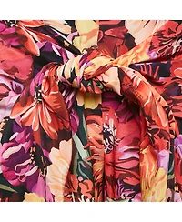 Pre-Owned Stella Mccartney Women's Floral Print Silk Tie-Up Trousers