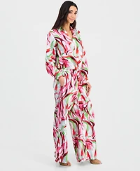 I.n.c. International Concepts Petite Printed Wide-Leg Pants, Created for Macy's