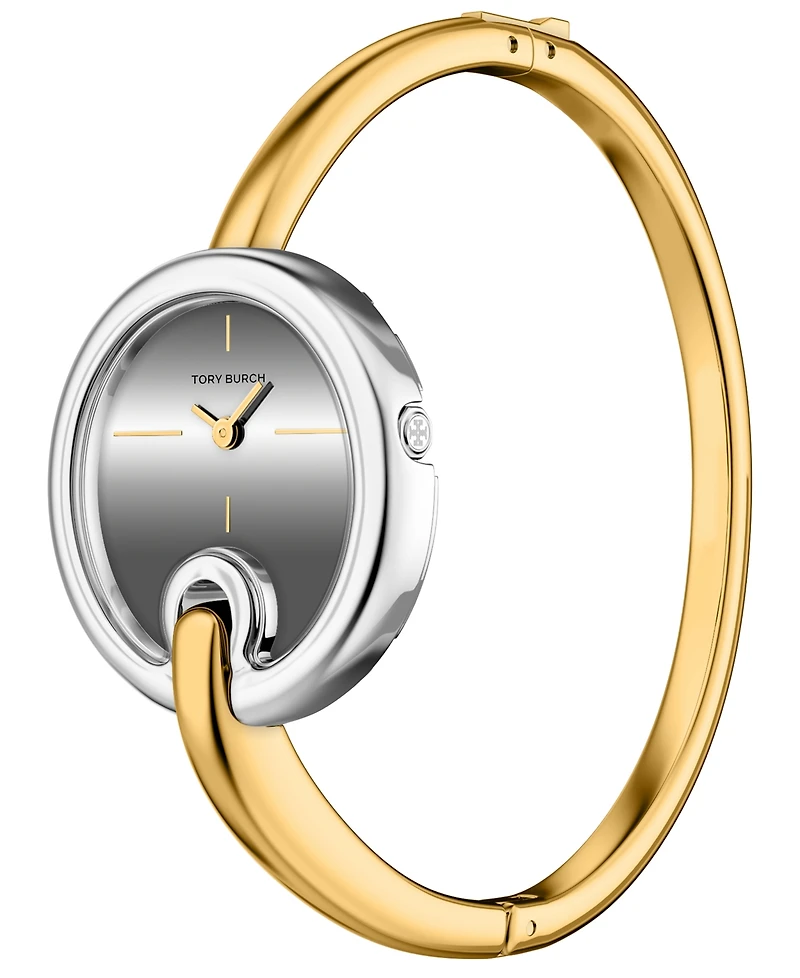 Tory Burch Women's The Pierced Small Quartz Two-Hand Gold Stainless Steel Watch, 22mm