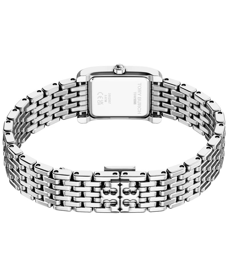 Tory Burch Women's The Eleanor Quartz Two-Hand Silver Stainless Steel Watch, 22mm