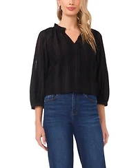 Vince Camuto Womens Raglan Peasant Sleeve V Neck Blouse