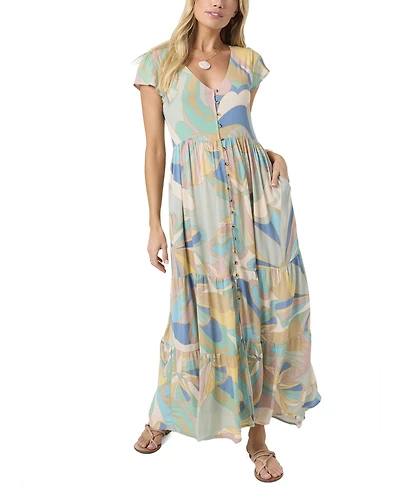 O'Neill Women's Zygrid V-Neck Butterfly Dress
