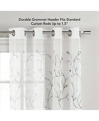 Creative Home Ideas Wavy Leaves Sheer Window Curtains