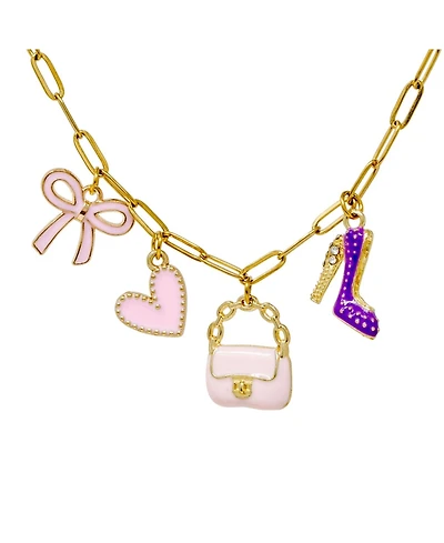 Zomi Gems Girls Fashion Multi Charm Necklace
