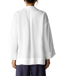 Eileen Fisher Women's Classic Collar Pop-Over Top