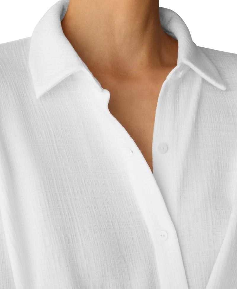 Eileen Fisher Women's Classic Collar Short Shirt