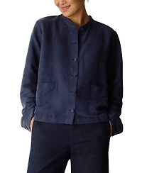 Eileen Fisher Women's Mandarin Collar Shirt Jacket