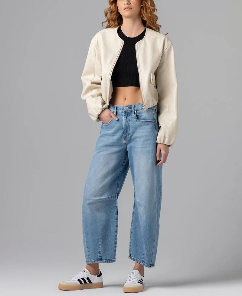 Blank Nyc Women's Collarless Bomber Jacket