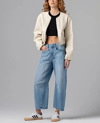 Blank Nyc Women's Collarless Bomber Jacket